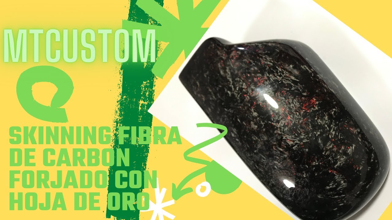 SKINNING FIBRA DE CARBON FORJADO CON HOJA DE ORO