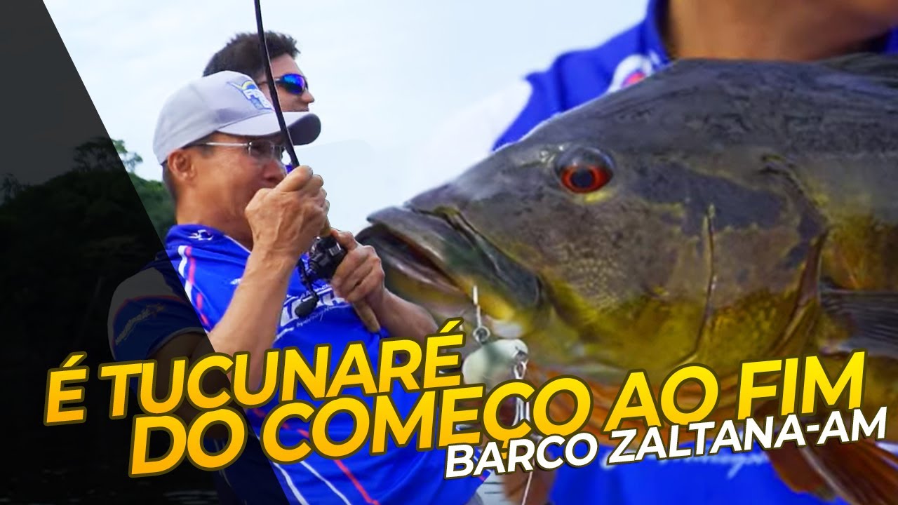 É TUCUNARÉ do começo ao fim! Pescaria no barco Zaltana