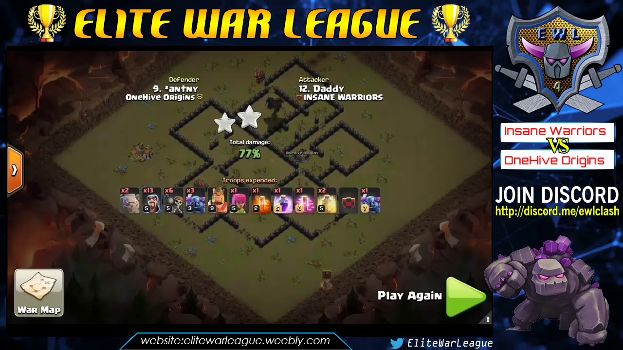 Ewl S4 Week 1 War Recap || Onehive Origin Vs Insane Warriors