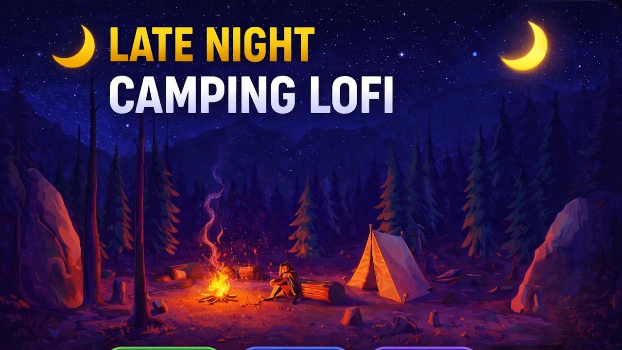 🌙 Late Night Camping Lofi | Relax • Study • Sleep | Chill Beats