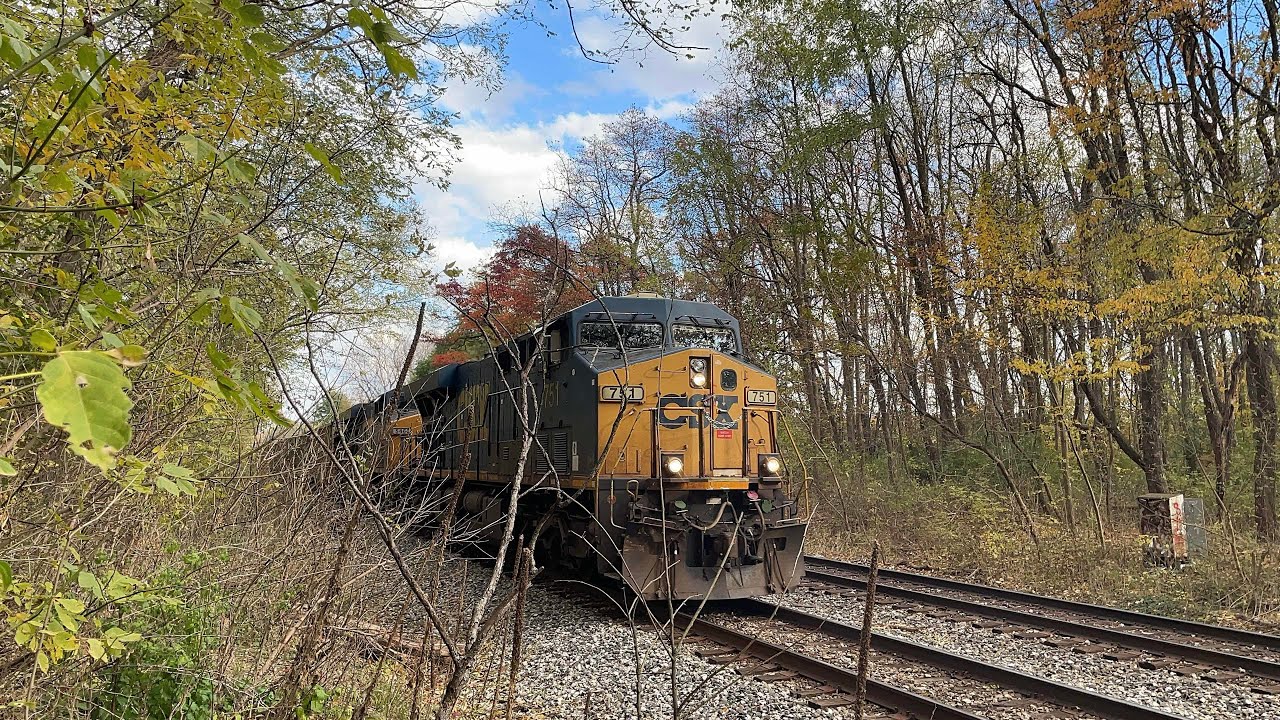 CSX trains on the New Castle Subdivision 