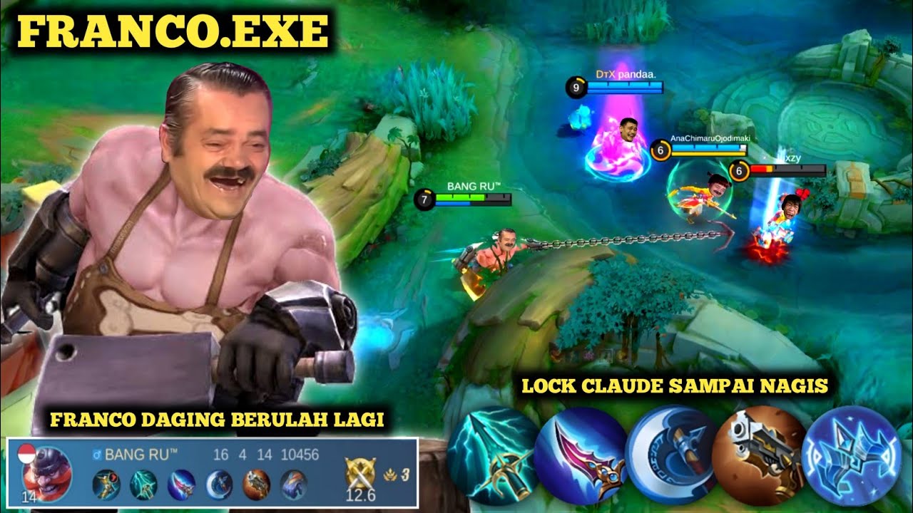 FRANCO.EXE || FRANCO BERULAH LAGI PAKAI ITEM DAMAGE LOCK CLAUDE SAMPAI MAMP*S