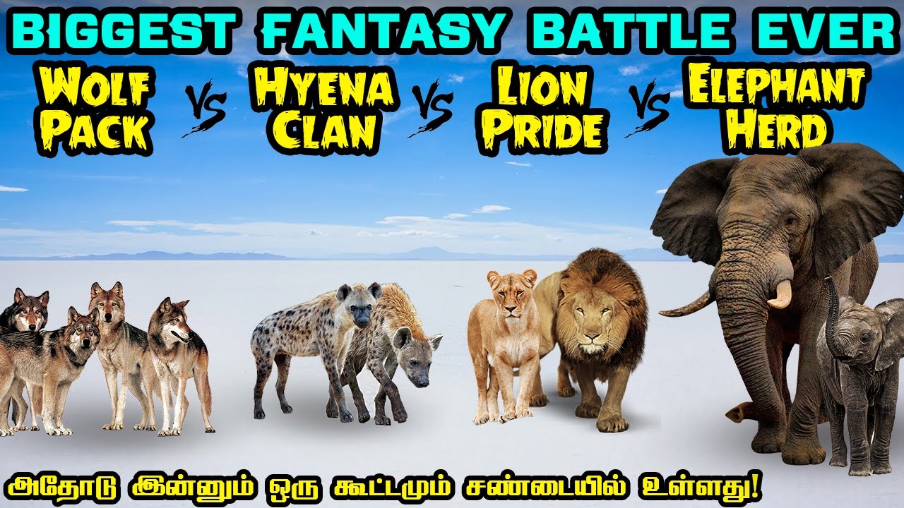 Lion Pride vs Hyena Clan vs Wolf Pack vs Elephant Herd vs Honey Bees Colony in Tamil | Savage Empire