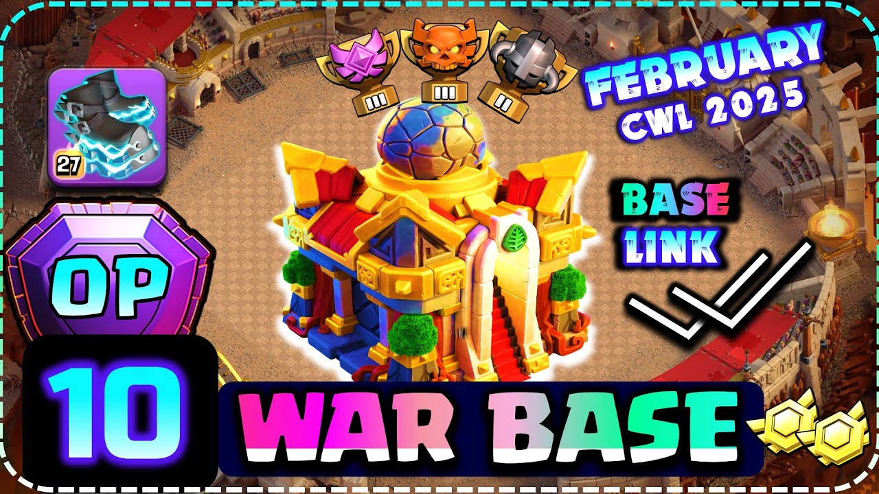 AFTER UPDATE🔥TOP 10 BEST TH16 WAR BASE | TH16 WAR BASE WITH COPY LINK | TH16 CWL BASE 2025 coc✨