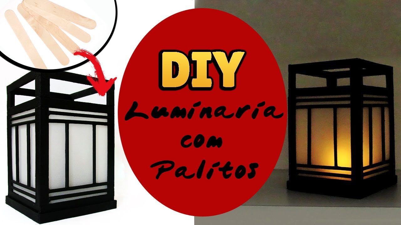 DIY: COMO FAZER LUMINÁRIA ORIENTAL - PALITOS DE PICOLÉ - Popsicle Sticks Crafts #diypalitos