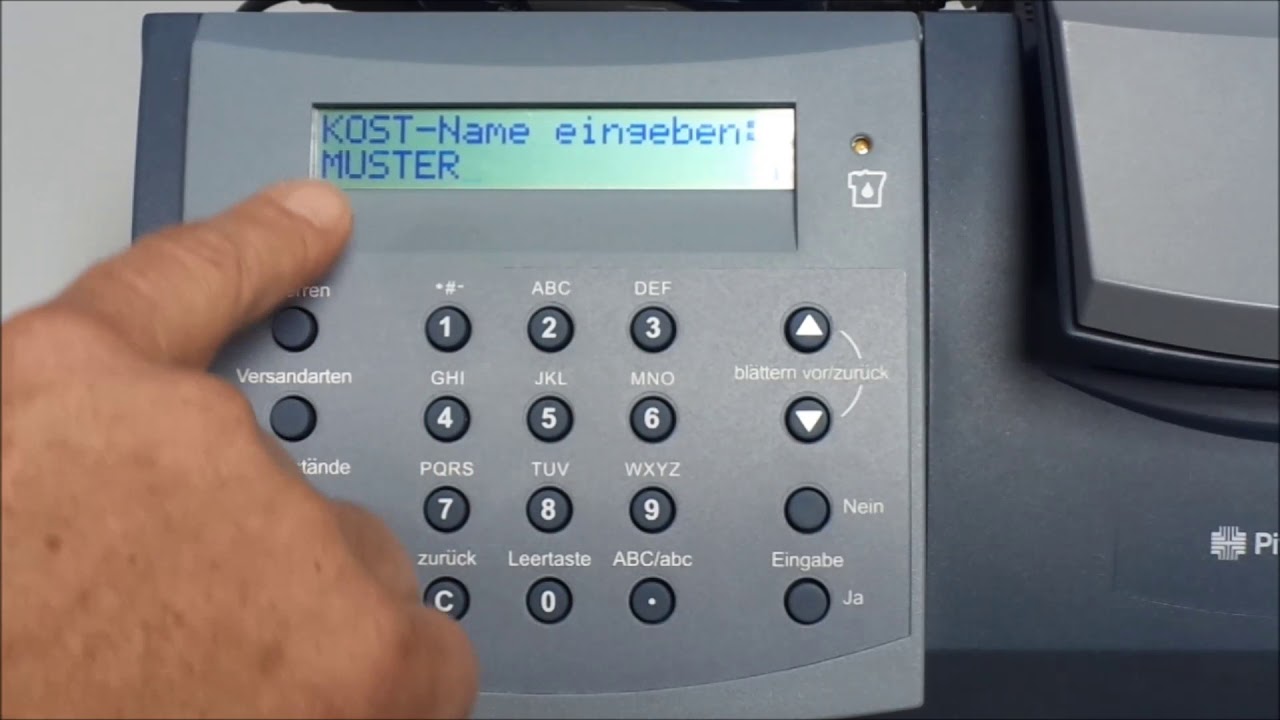 Neue Kostenstelle erstellen auf der Frankiermaschine DM60/DM65