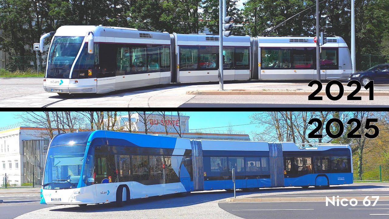 TVR vs Trolleybus de Nancy (Avant/Après)