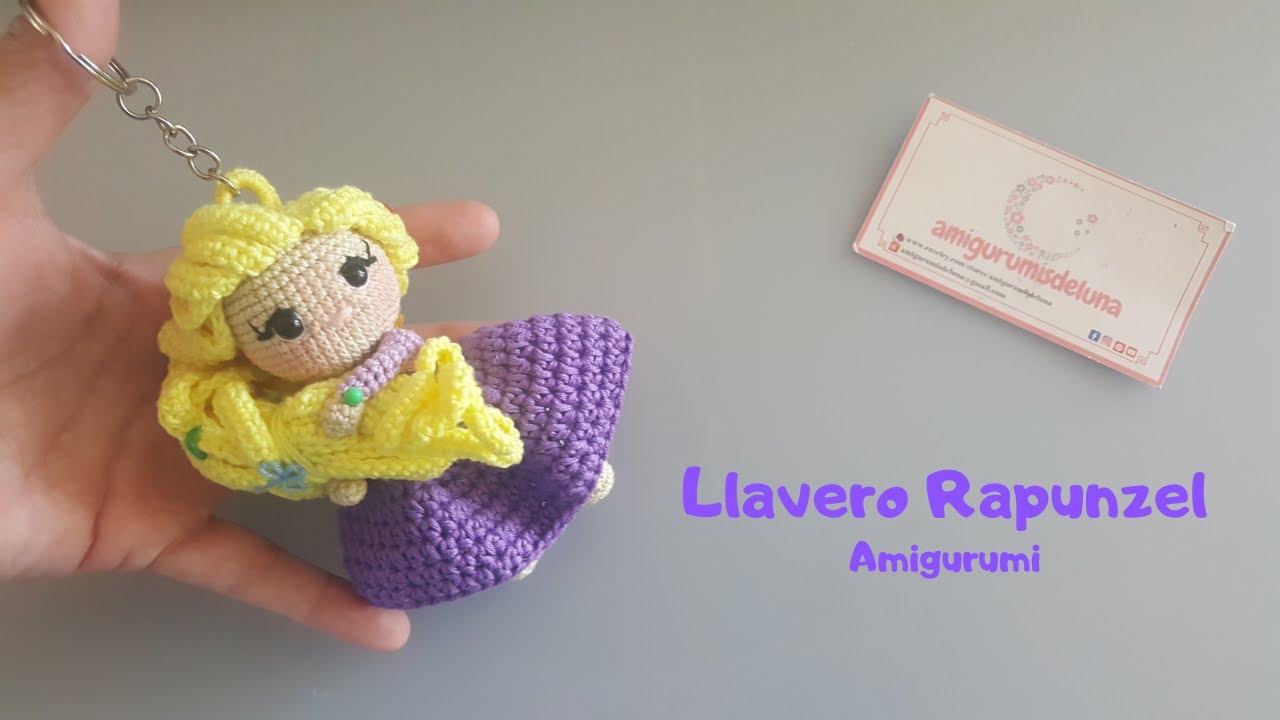 Como tejer un LLAVERO RAPUNZEL AMIGURUMI a CROCHET paso a paso