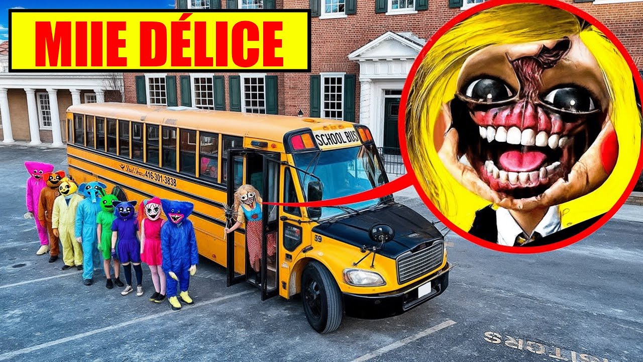 J’AI ATTRAPÉ le BUS SCOLAIRE de MISS DELIGHT dans la VIE RÉELLE !