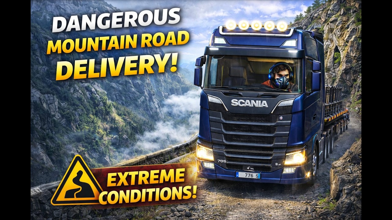 🚛🚛 खतरनाक पहाड़ो में DELIVERY  ड्राइव  | EXTREME CONDITIONS ⚠️⚠️ | 🚛🚛 ETS2 1.58 |