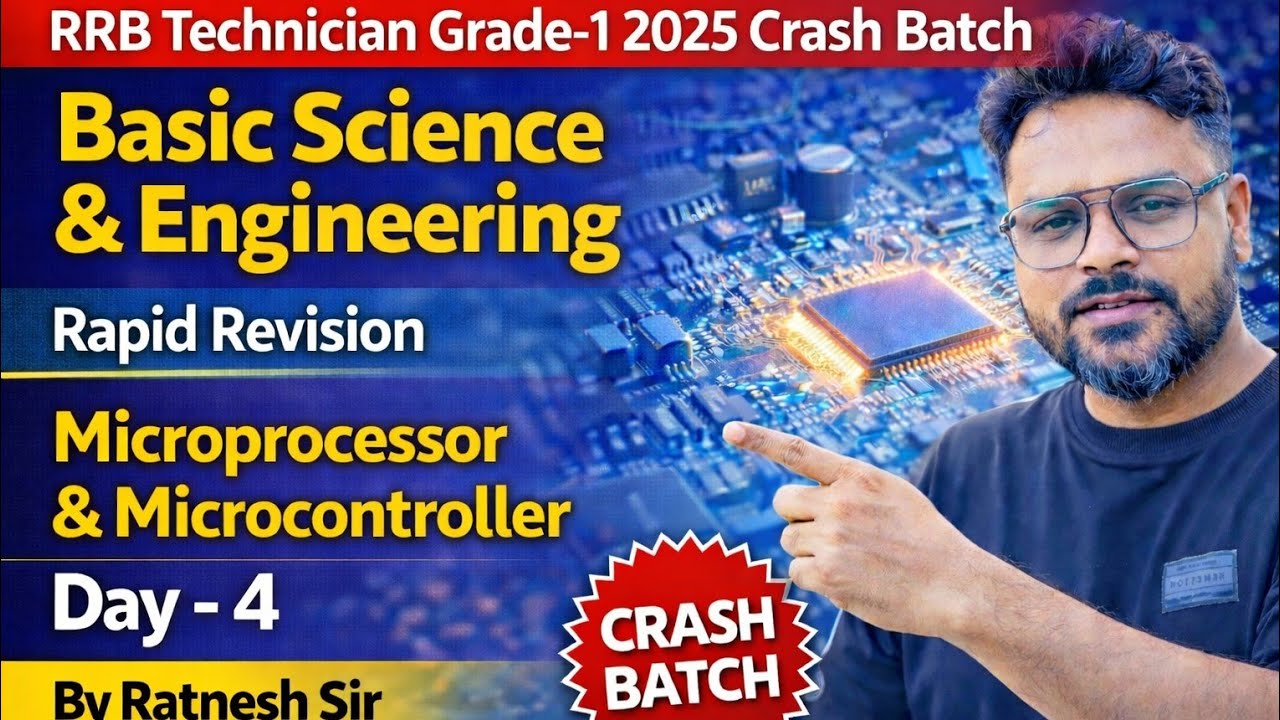 || RRB Technician Grade-1 || Rapid Revision Batch | Microprocessor & Controller -4 | By Ratnesh Sir