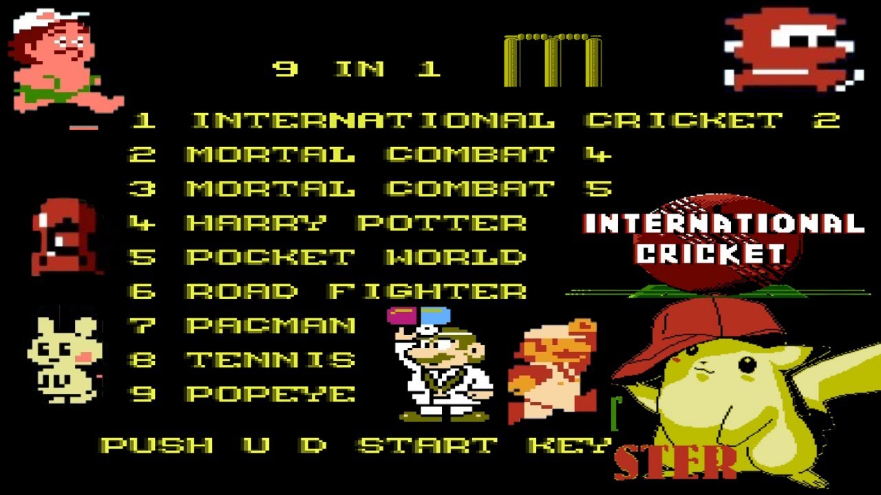 NES 9 in 1 Gameplay : 9 Classic Games in One Video!