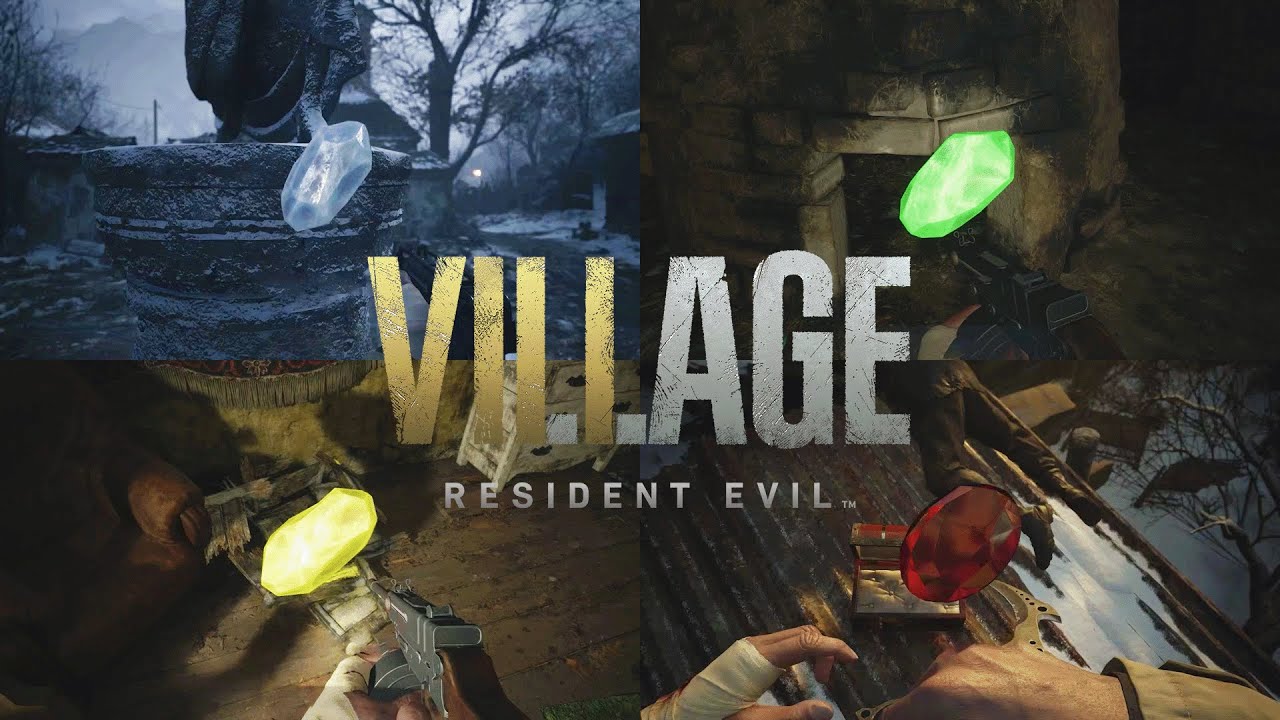 ALL CRYSTALS GEMS MINERALS LOCATIONS - Full Map Guide | Resident Evil Village