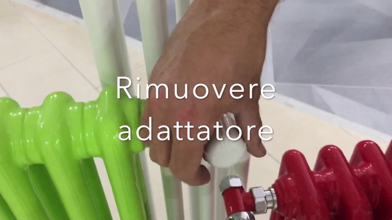 Tutorial su come montare comando termostatico su valvola a squadra termostatabile . Su termosifone