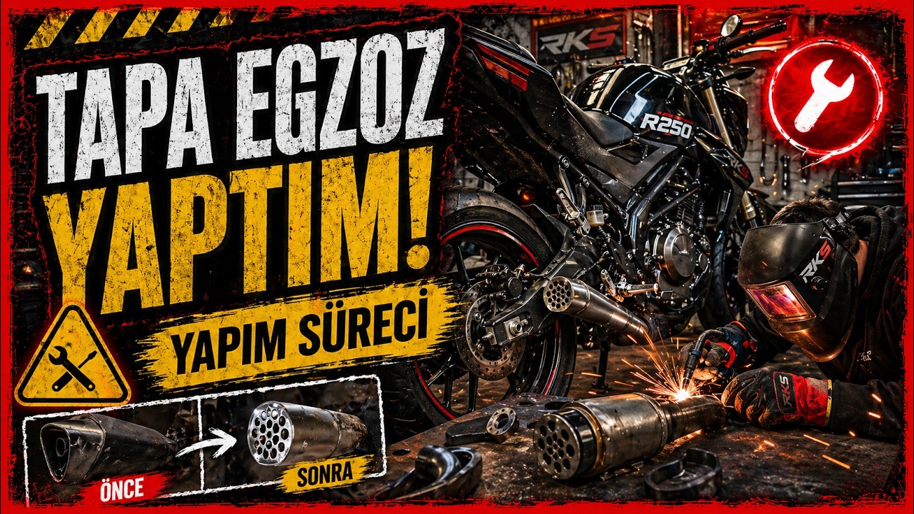 RKS R250 TAPA EGZOZ | ARTIK EGZOZA GEREK YOK ! | R250 MOTOVLOG #24