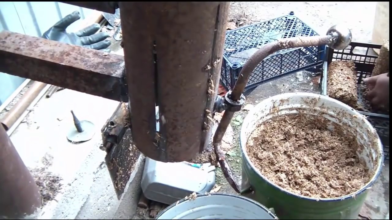 пресс для топливных брикетов Homemade briquette press