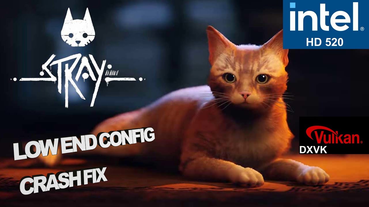 Stray Intel HD 520 Low End PC | Low End Config + Vulkan (Dxvk)