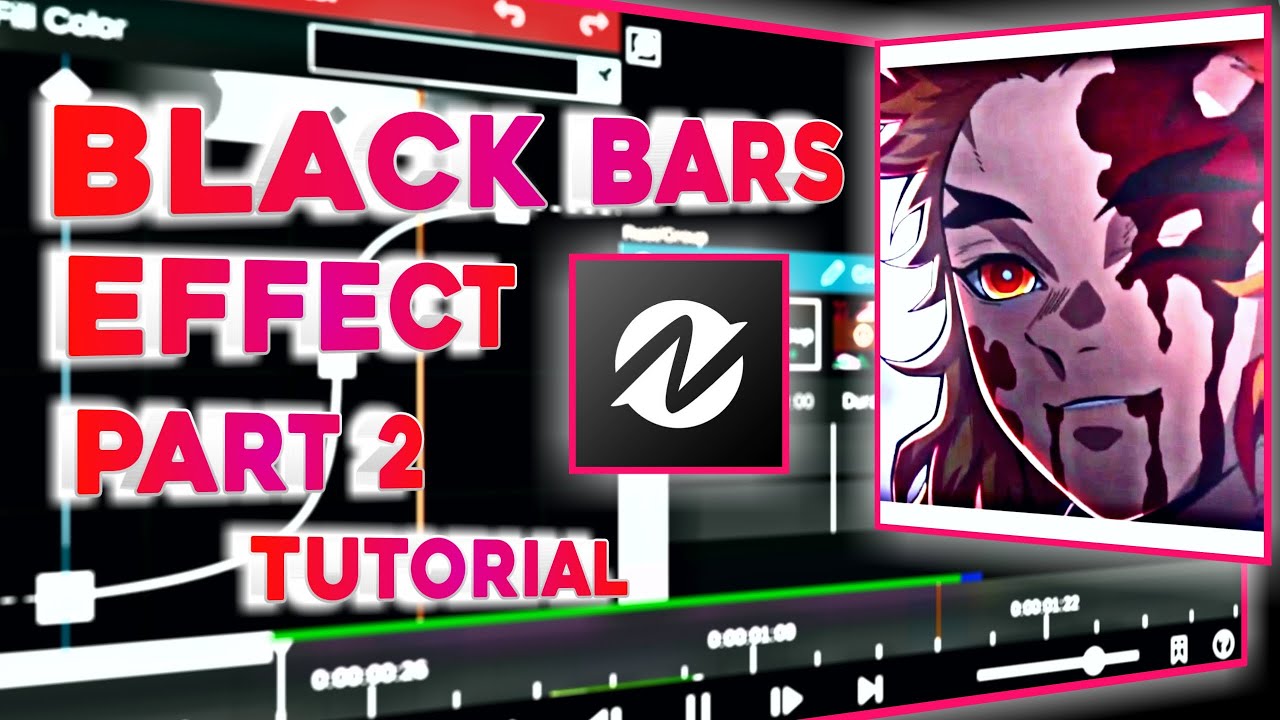 Black boaders effect tutorial - node video amv | ae like boader effect | blink bars effect in node