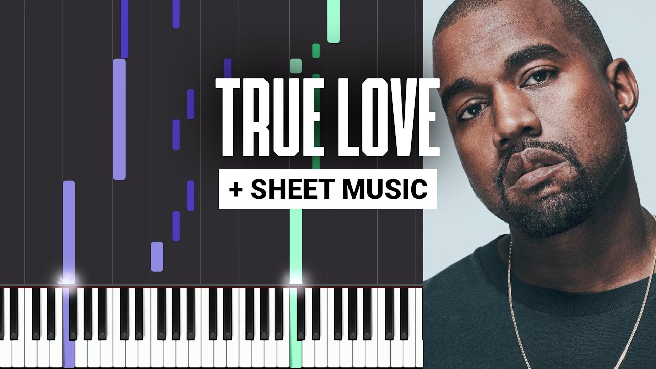 True Love - Kanye West - Piano Tutorial + MIDI