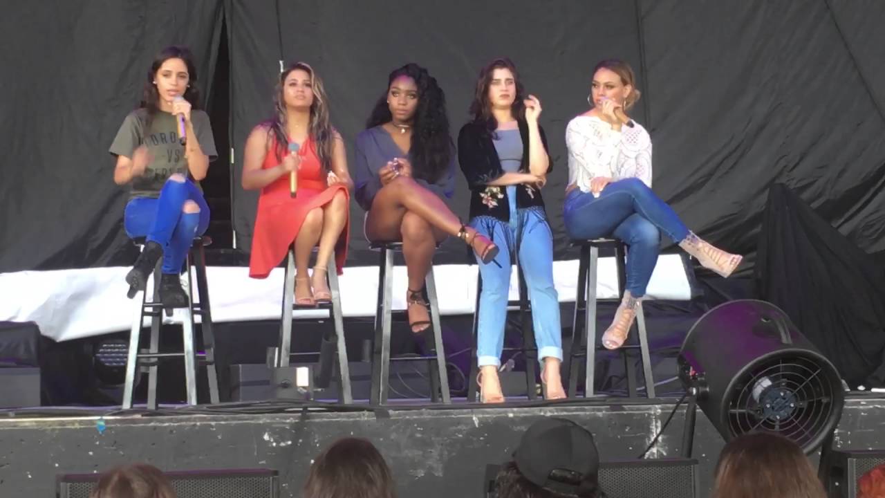 Fifth Harmony answering my question at soundcheck in Toronto 8/11