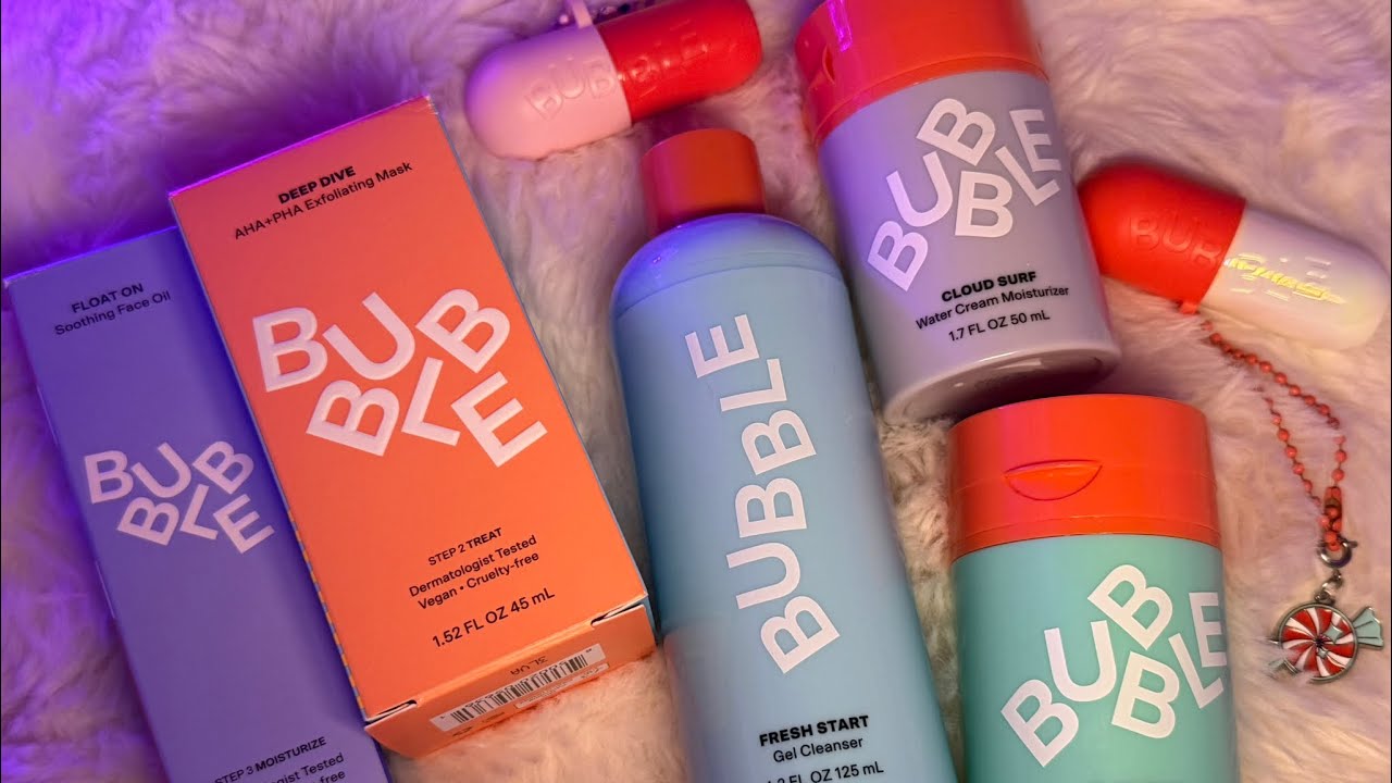 ASMR - Bubble skincare whispered haul🫧💖