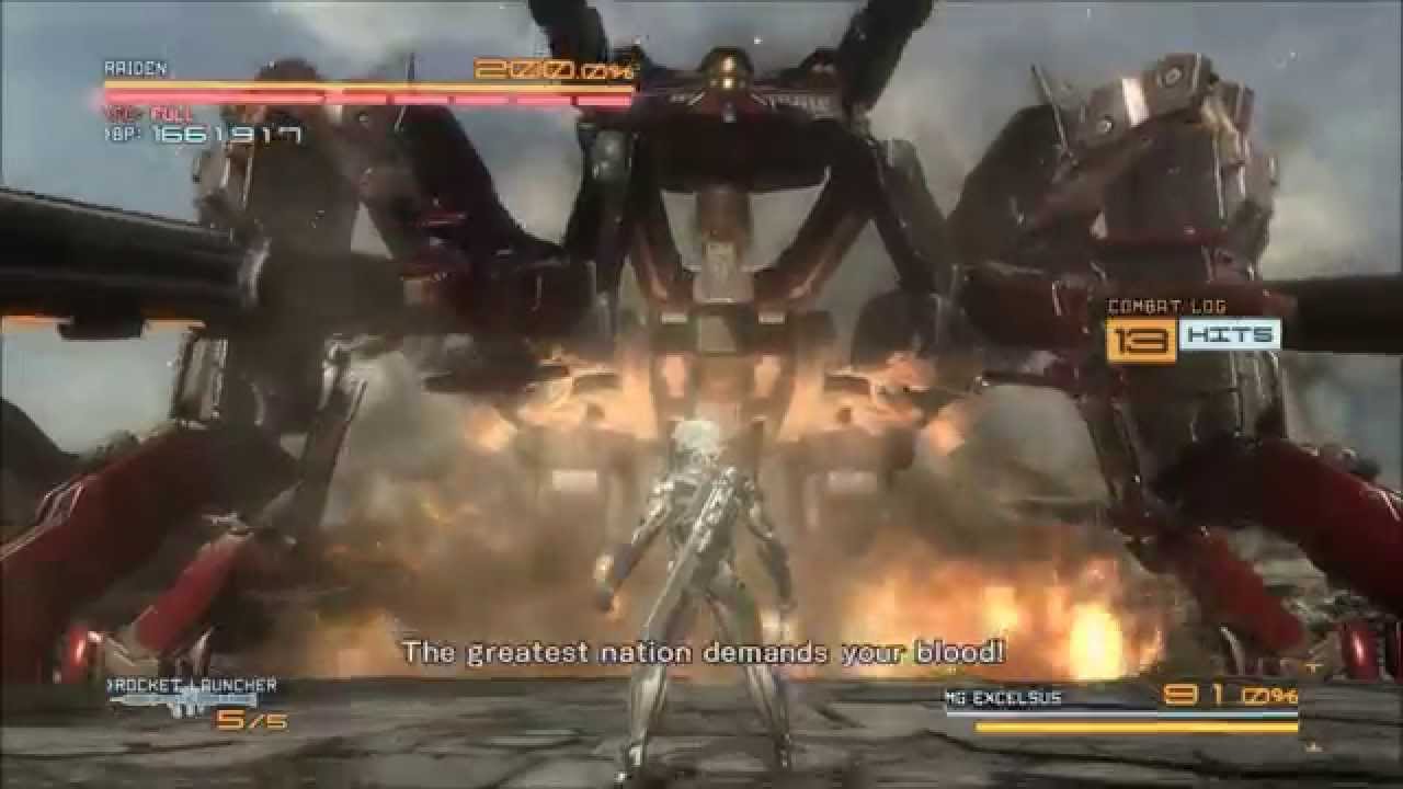 Metal Gear Rising: Revengeance: MG Excelsus Boss Battle (Revengeance Mode, No Damage, S Rank)