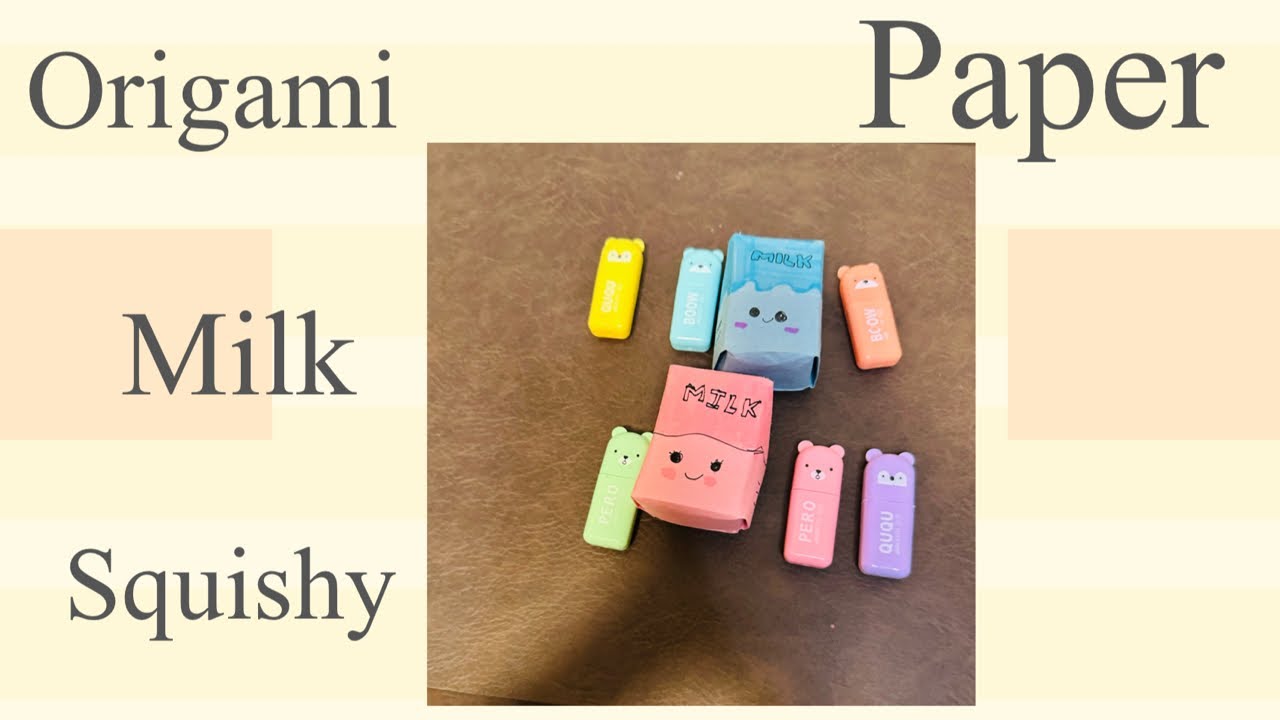 Origami cute Little milk box squishy 