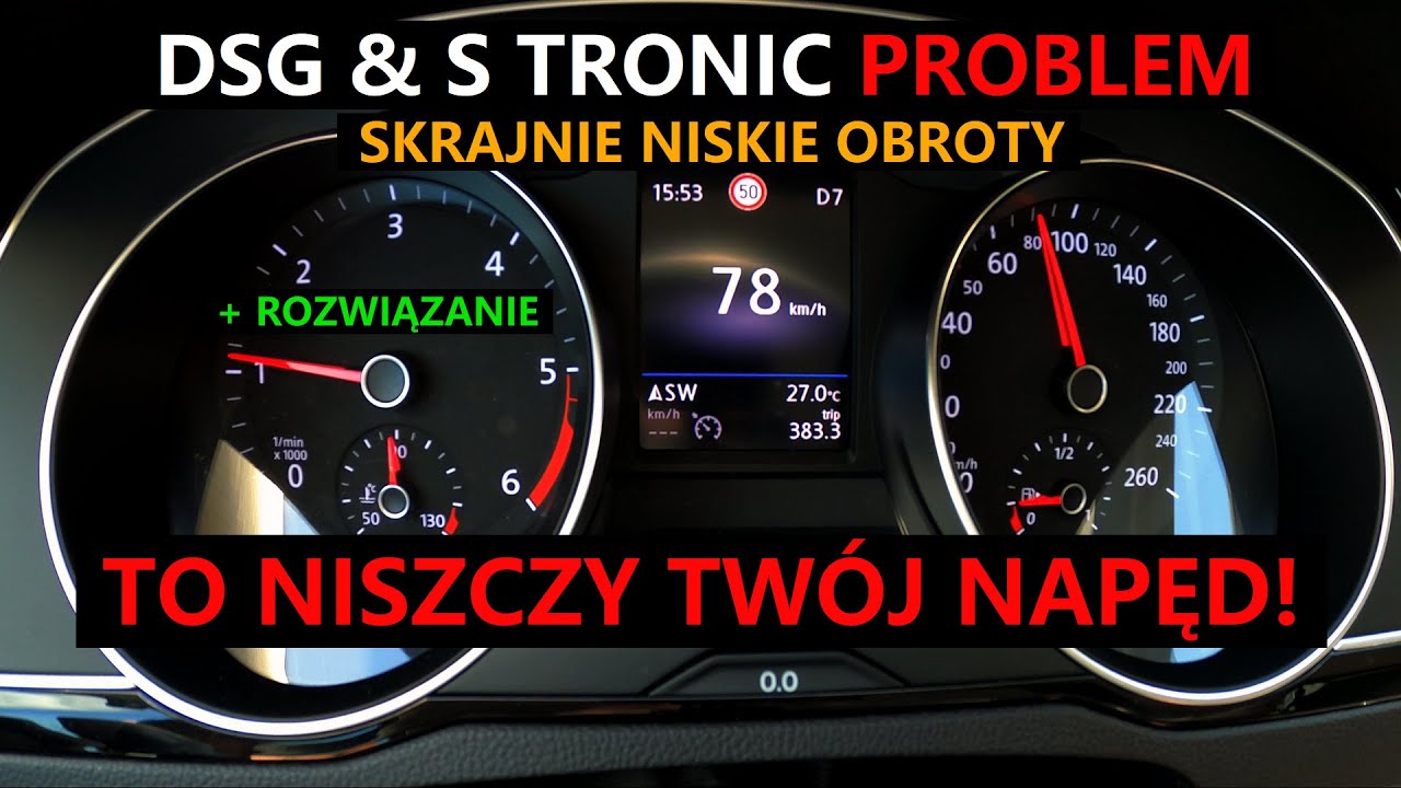 DSG i S Tronic PROBLEM - niskie obroty + rozwiązanie - chiptuning - VW Passat B8 TDI POV test drive