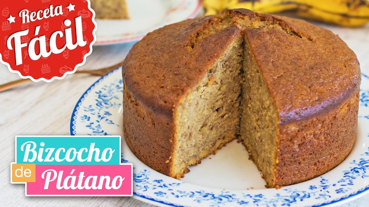 Bizcocho de plátano/banana SÚPER JUGOSO | Receta fácil | Quiero Cupcakes!