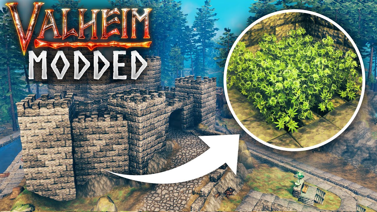 Secretly Growing Weed Under My Castle! Modded Valheim EP44