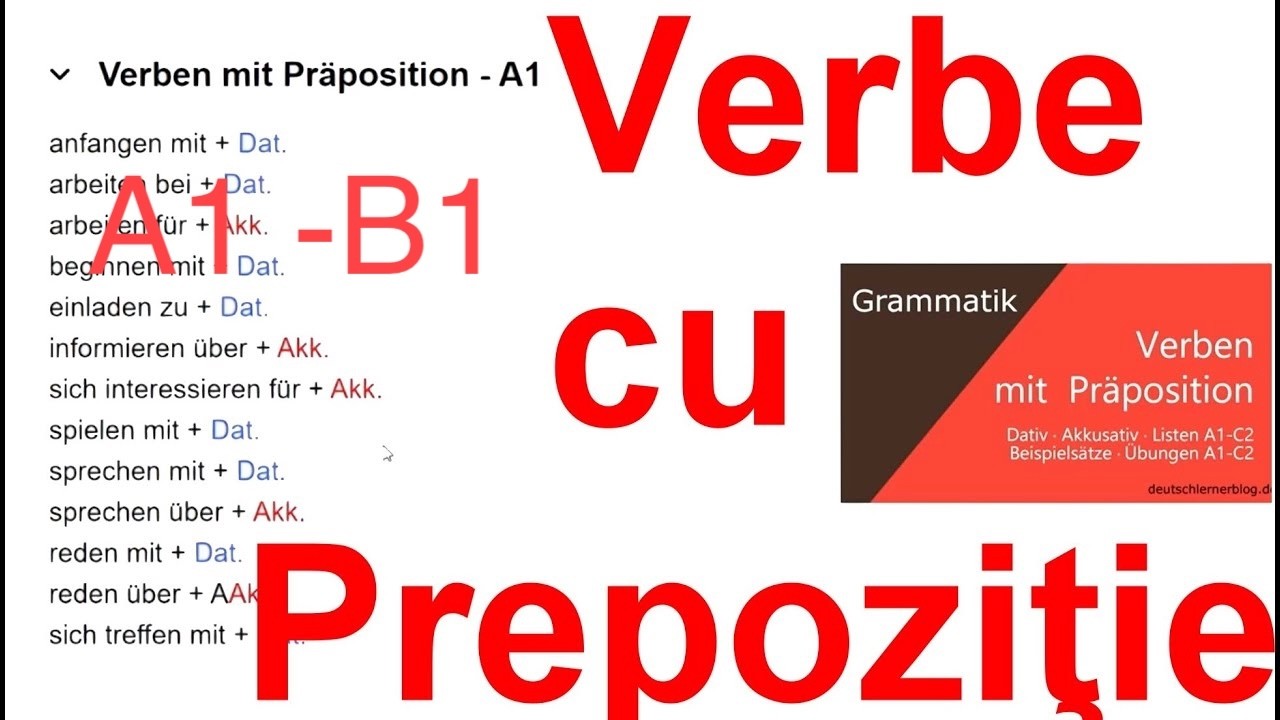 2 ORE! Verbe cu prepozitie  la germana pentru  A1, A2  B1  INTEGRAL CU #doktorgerman  CU EXEMPLE