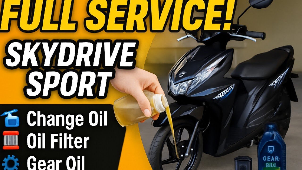 Suzuki Skydrive Sport FULL SERVICE ( Change Oil, Oil Filter, Air Filter, Gear Oil DIY)