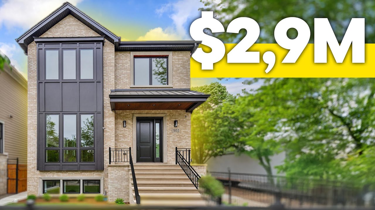 🔥 Inside a $2,999,000 New Construction Luxury Home in Roscoe Village Chicago | Tour 1853 W Barry Ave