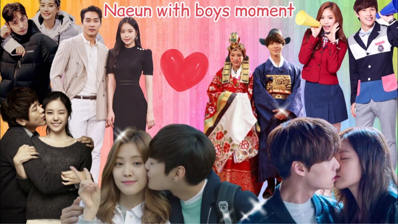 Son Naeun (손나은) with the boys | cute moment 👩🏻‍🤝‍👨🏼