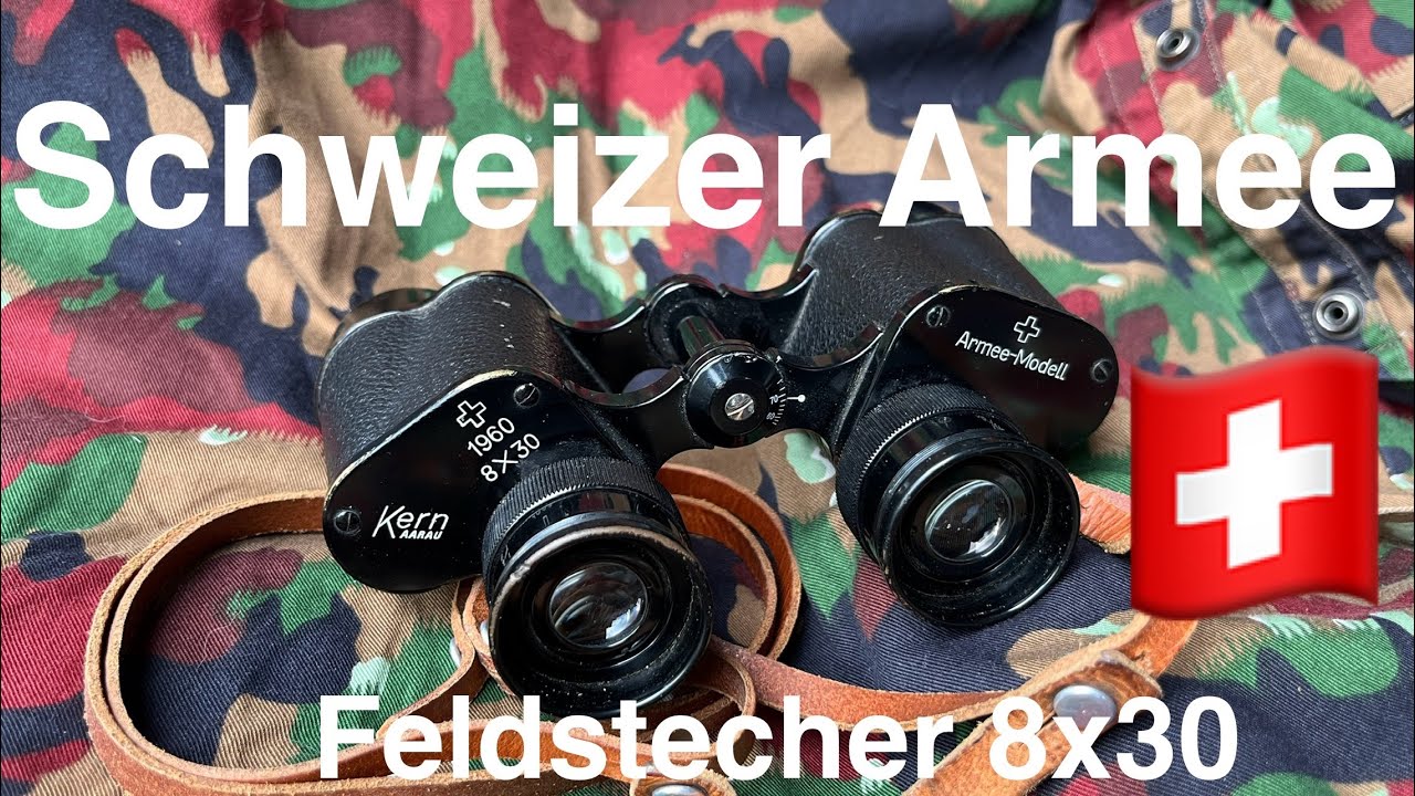Schweizer Armee - Armeefeldstecher 8x30 / Kern - Aarau / Fernglas