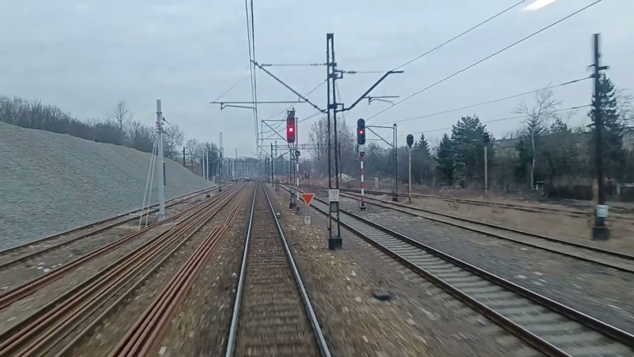 Dąbrowa Górnicza - Katowice z tyłu pociągu IC 