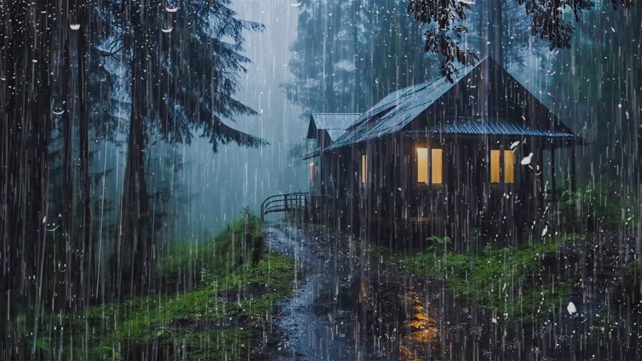 Rain Sounds for Sleeping – Continuous Heavy Rain & Thunder for Deep Sleep, Relax, Study