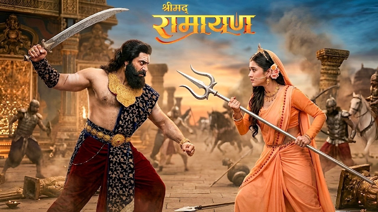सीता माता ने धारण किया दुर्गा रूप त्रिशूल लेकर रावण के सामने खड़ी हो गईं || Shrimad  Ramayan