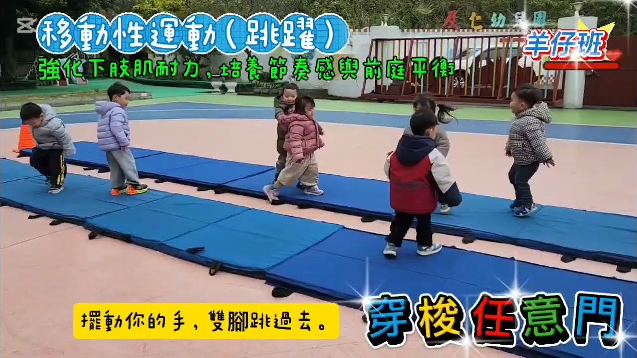 穿梭任意門~培養下肢肌耐力,速度與節奏感,空間認知及前庭平衡