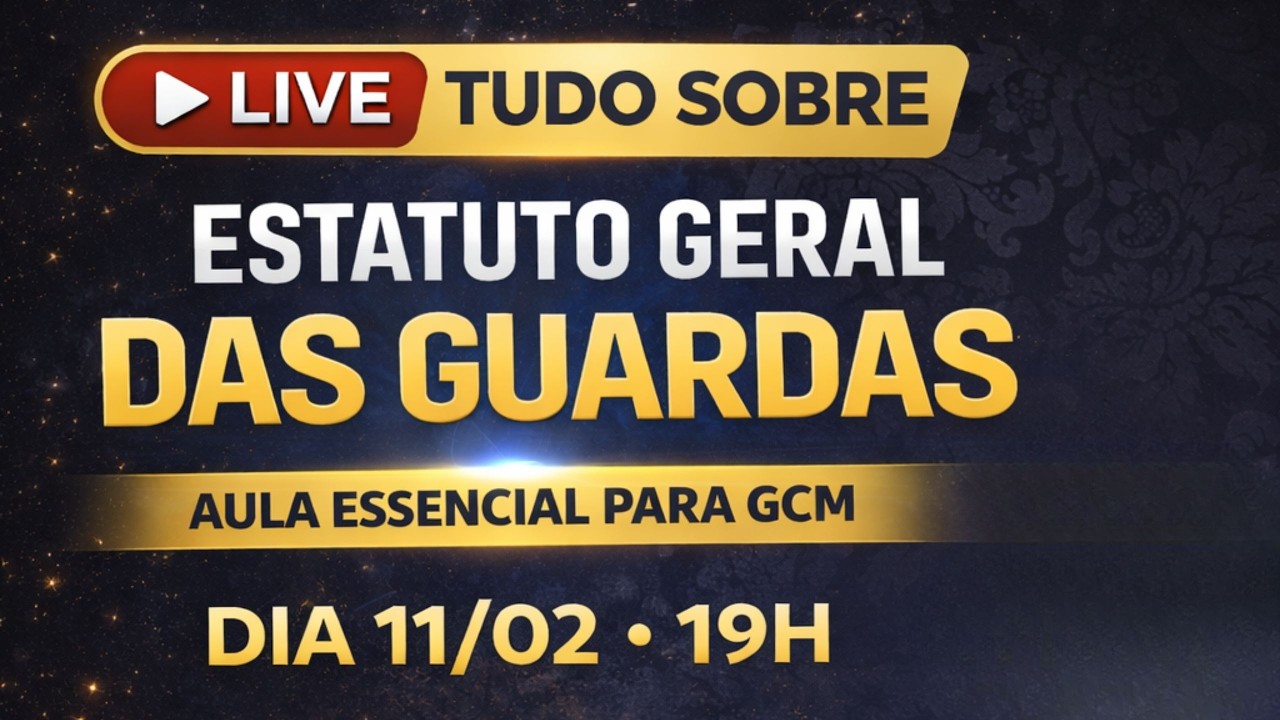 [GCM] - Estatuto Geral das Guardas Municipais - LEI Nº 13.022, DE 8 DE AGOSTO DE 2014 - Prof. Soares