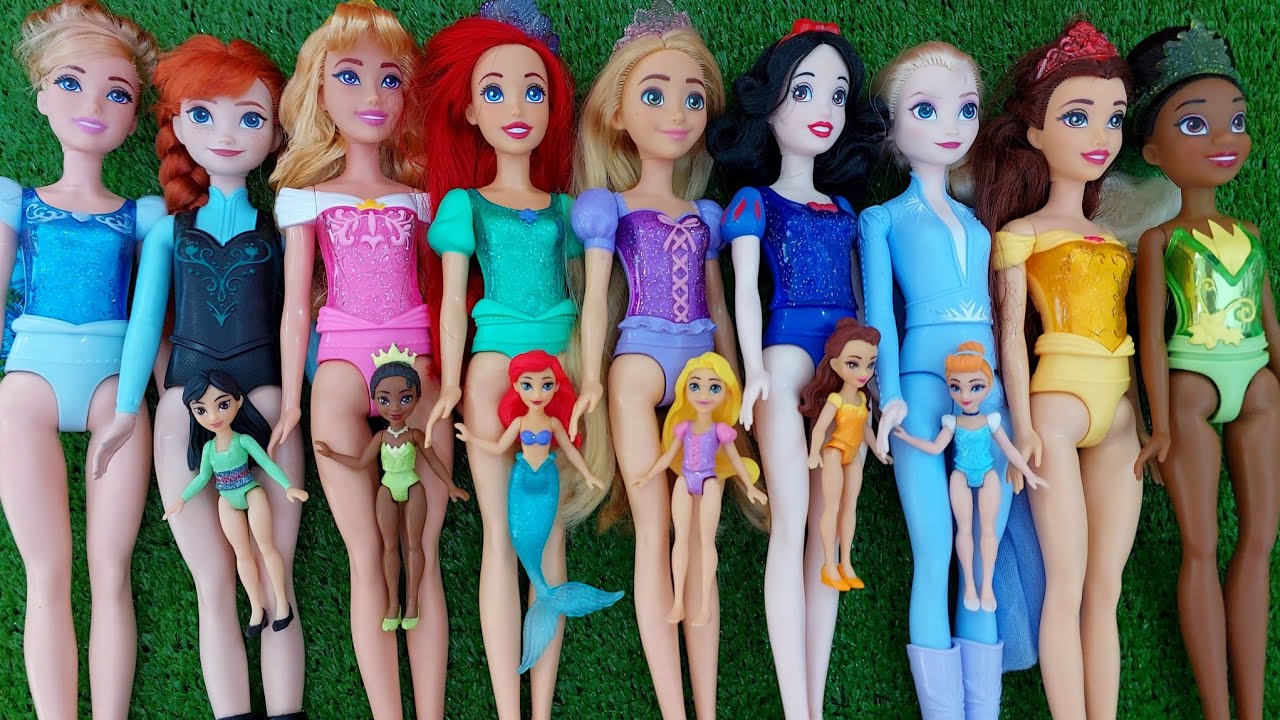 77 Mins Mattel Disney Princesses Dress up Ariel, Rapunzel, Belle, Tiana, Sindirella, Mulan DIY