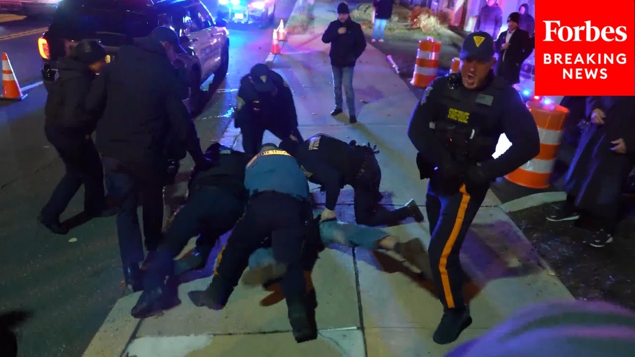 Police Make Arrests At Protest Outside Event With Former Israeli Defense Minister Yoav Gallant In NJ