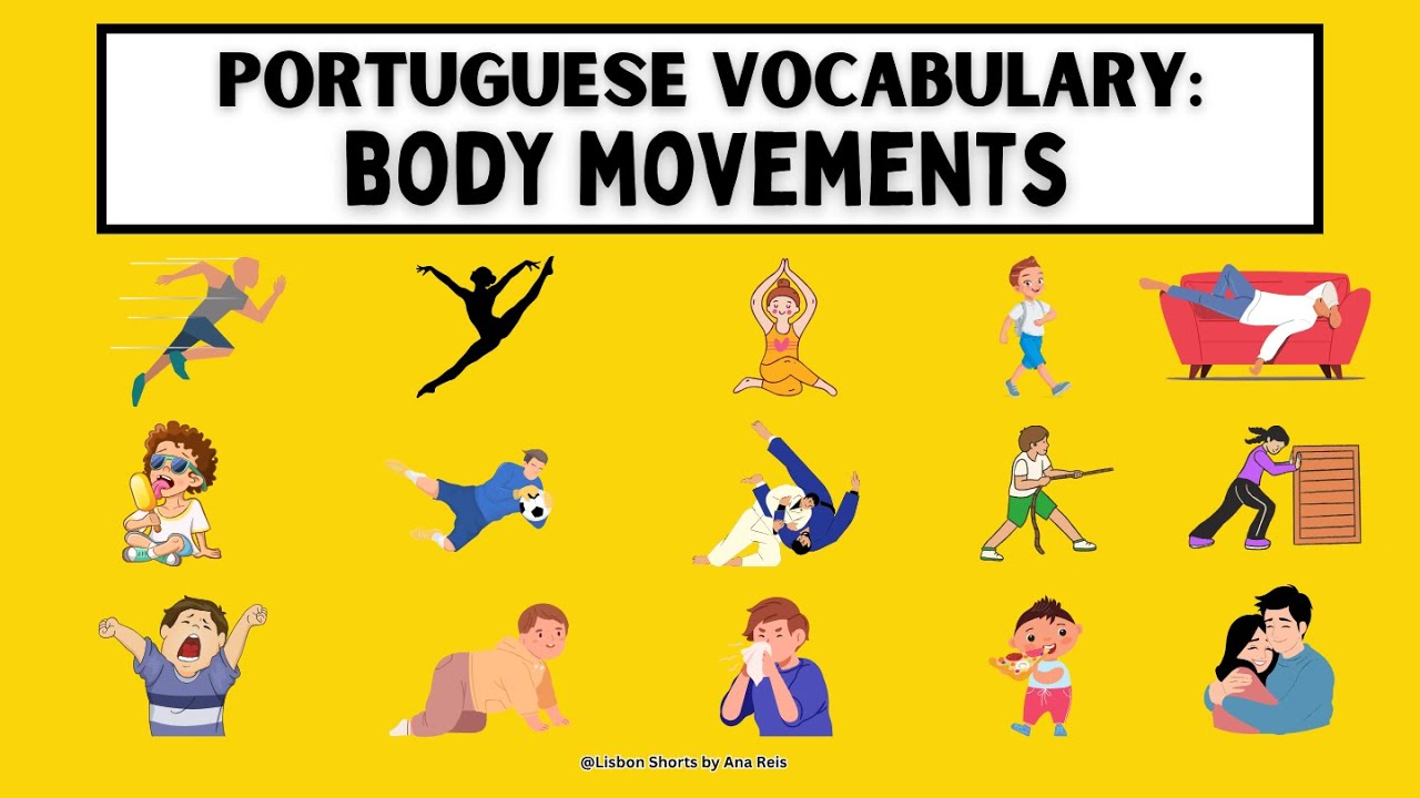 Body Movements Vocabulary and phrases in Portuguese from Portugal! 💪🔥