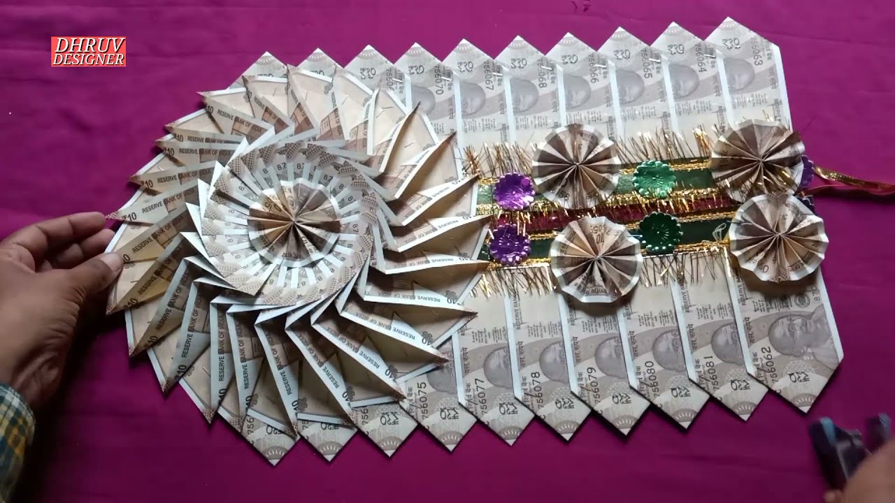 ₹10 का नोट से माला बनाना सीखे 10 ka currency note mala design