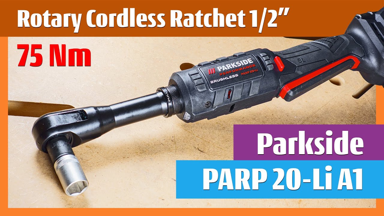 Parkside PARP 20 Li A1 Brushless Motor Cordless Ratchet Rotating Head Long #parkside #powertools