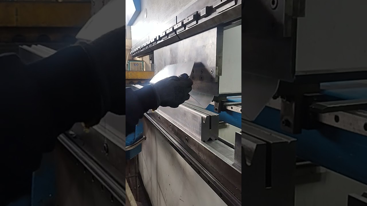 Aluminium 2mm sheet metal binding CNC press break #machine 