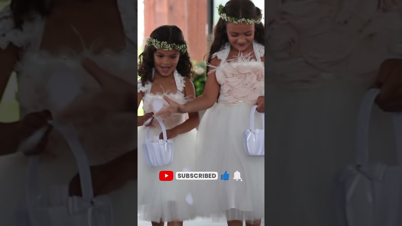 CUTE Little Flower Girls Coming Down the Aisle! #flowergirls