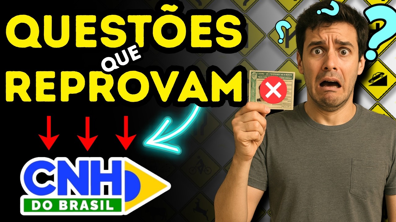 PROVA CNH DO BRASIL 2026  - PASSE DIRETO - Questões de PROVAS com DICAS e MACETES.