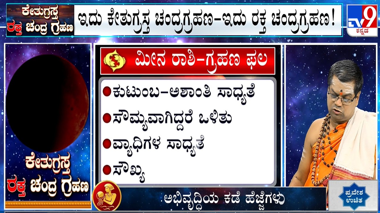 Lunar Eclipse 2026: Effects On Pisces | ಮೀನ ರಾಶಿ | Meena Raashi | ಕೇತುಗ್ರಸ್ತ ರಕ್ತ ಚಂದ್ರಗ್ರಹಣ