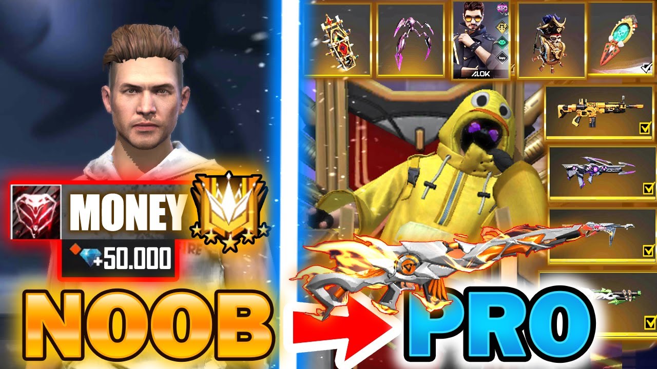 50.000 diamonds 👈 🔥 Free Fire new account to PRO ULTRA challenge 😱